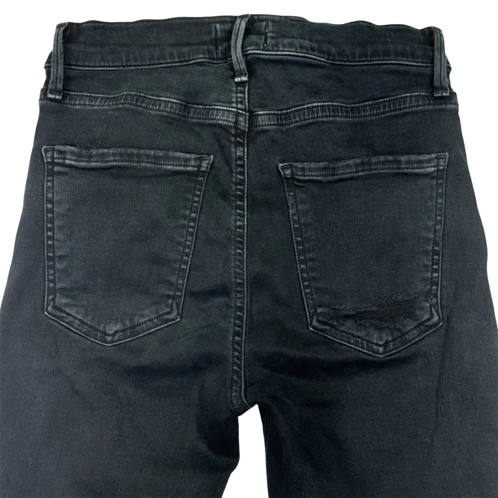 AGOLDE Premium Wash Dark Blue‎ Denim Jeans Distressed Raw Hem Skinny Size 25
